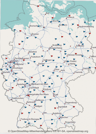 Karte mit Tourenzielen 2019