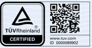 Das TÜV-Zertifikat.