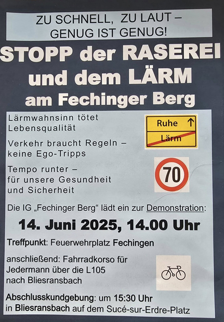 Demo "Fechinger Berg - Foto: BVDM