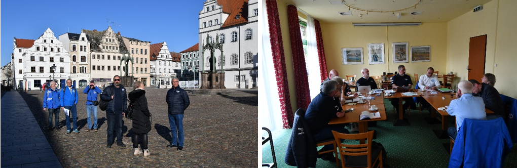 Termin auf dem Marktplatz von Wittenberg – 5 stündige Abschlussbesprechung mit der FIM