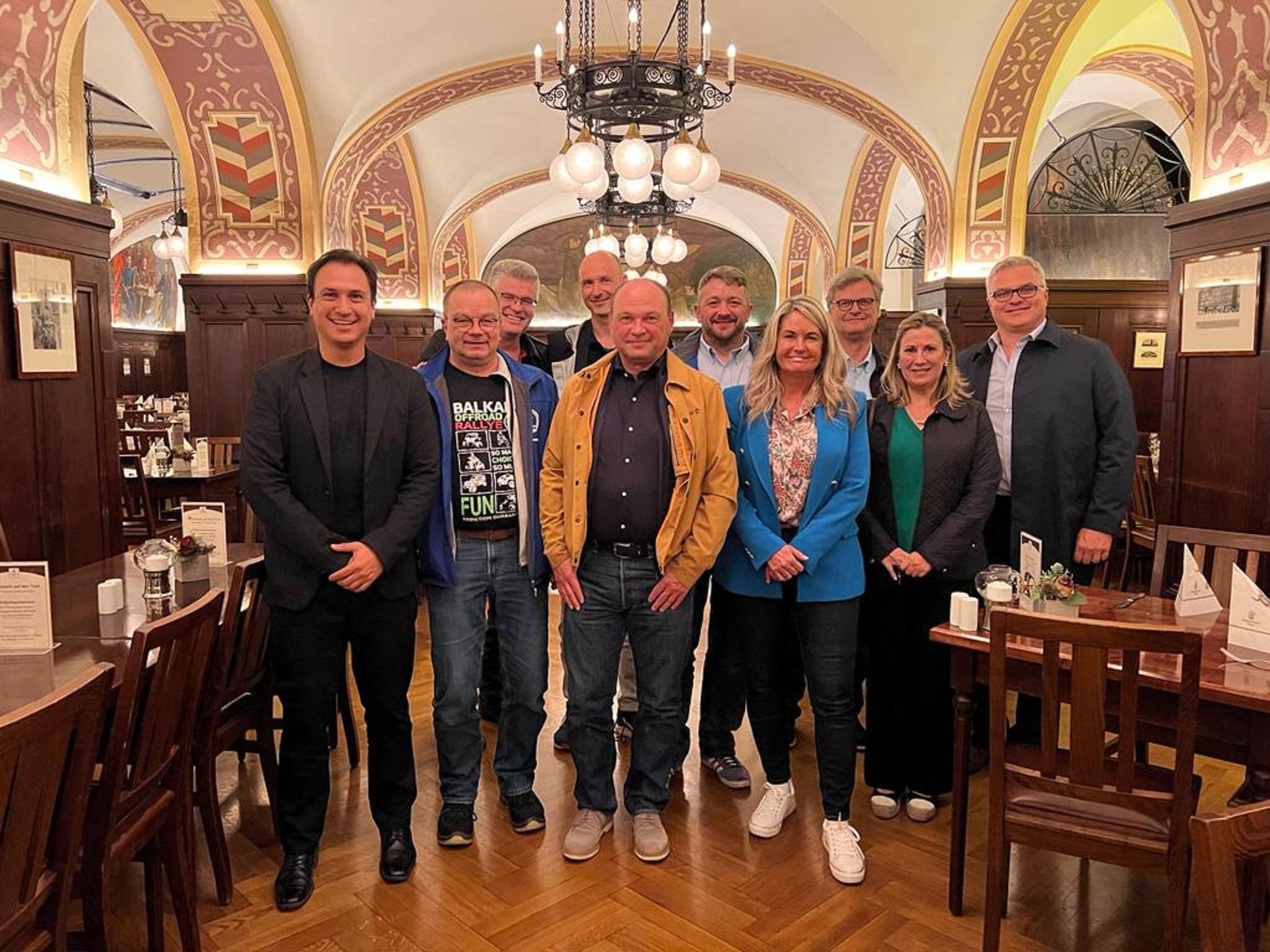Foto: Biethan, Einsatzbesprechung am Vorabend des Internationalen Transportforums in historischer Lokalität.